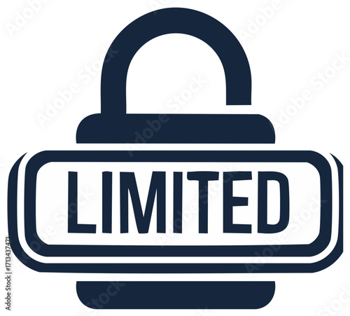Locked Limited Status Vector Illustration
