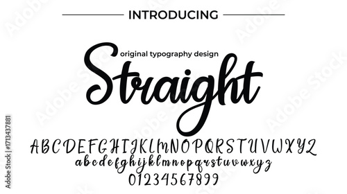 Straight - Elegant Script Font for Smooth Handwritten Design and Creative Typography