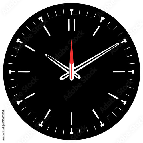 Clock Face with Hands at Ten Ten Illustration Time Measurement