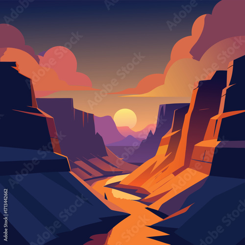 sunset over the mountains