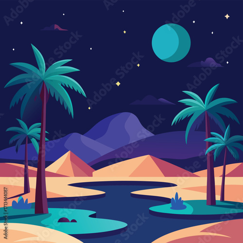 tropical beach with palm trees
