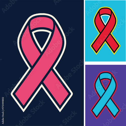 Bold variant color Ribbon Empowerment T-Shirt Design.eps