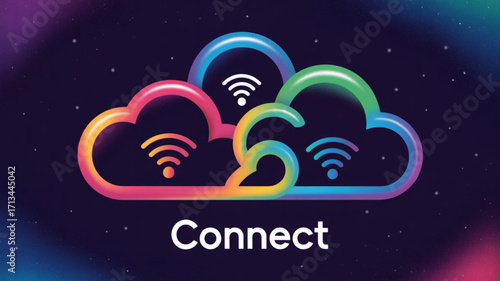 Cloud network connection internet service provider wifi technology communication digital solutions for business