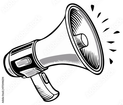 Loudspeaker Icon Vector Communication Amplification Megaphone Graphic