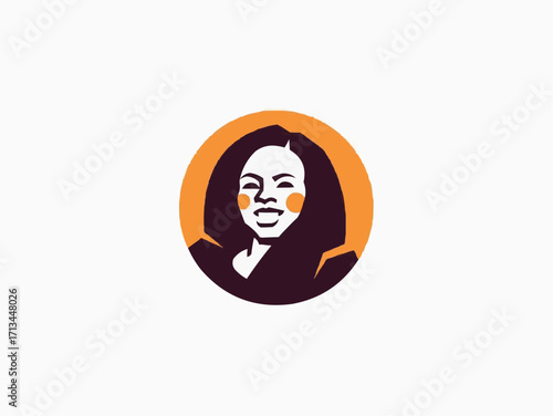 Confident woman's portrait with warm smile, radiating positivity and approachability for branding and design