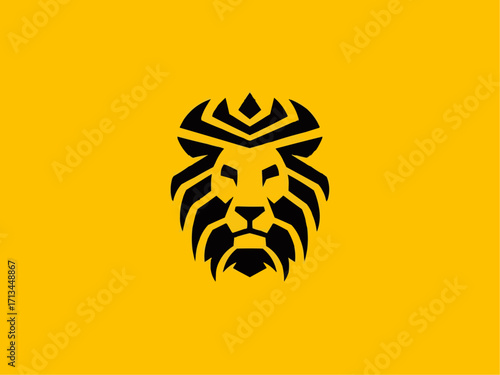 Bold Lion Head Emblem Symbolizing Strength Power Authority and Regal Leadership for Brands