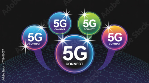 5g network technology vector illustration for high speed internet connectivity and communication services