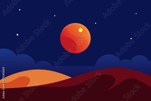 moon and stars
