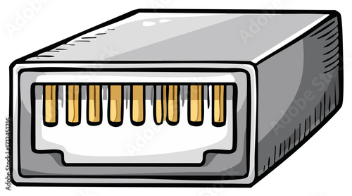Ethernet Connector Illustration Internet Technology Network Cable Device
