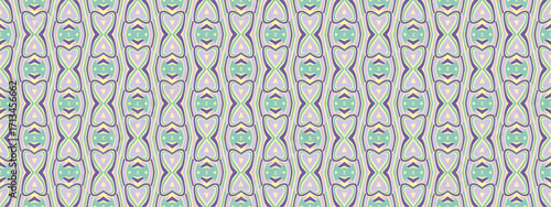 A Geometric Abstract Pattern Featuring Repeating Oval Shapes and Vertical Lines.