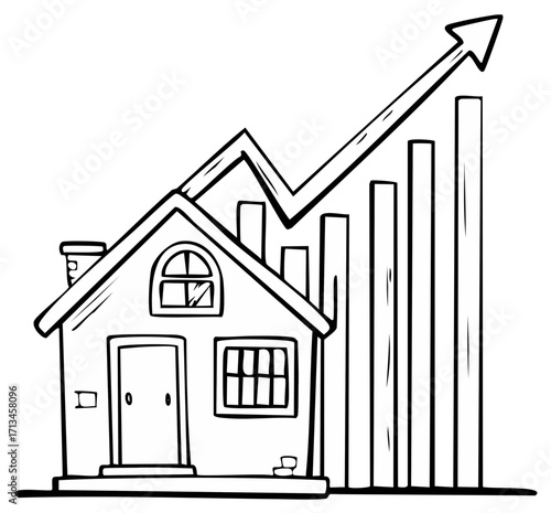 Real Estate Investment, Home Ownership Growth Concept, Business Success Graphic.