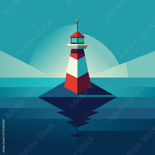 lighthouse on the sea