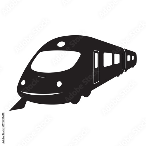 High speed train vector illustration on white background depicting modern transportation and railway travel for logistics and commuting needs with focus on transit design
