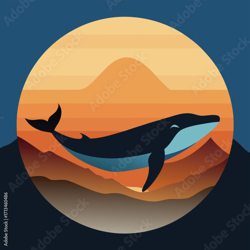 silhouette of a shark