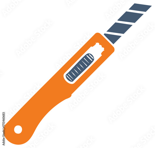 Utility knife with retractable blade for cutting and crafting projects