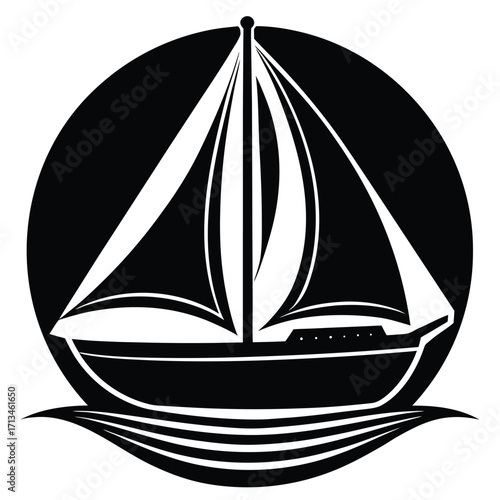 silhouette of a sailing ship