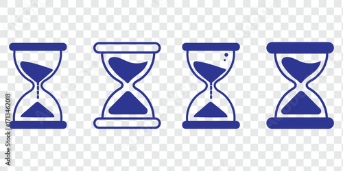 sand clock icon isolated on transparent background. Modern and editable sand clock icon. Simple icons vector illustration.
