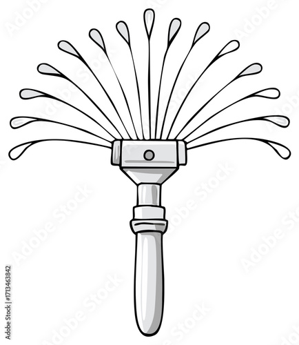 Scalp Massager with Fine Bristles and Droplet Tips