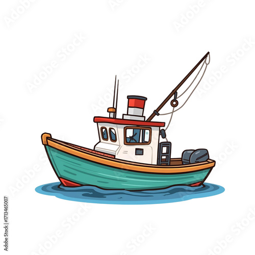 fishing boat vector