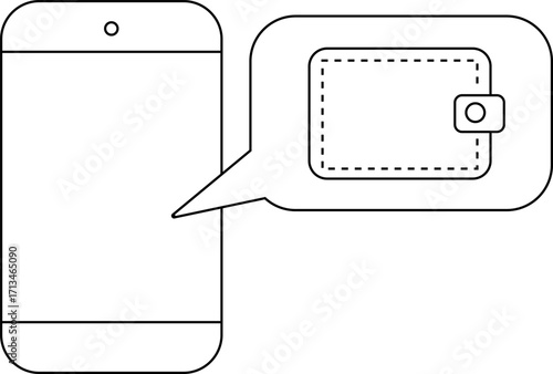 smartphone icon and document icon with white background