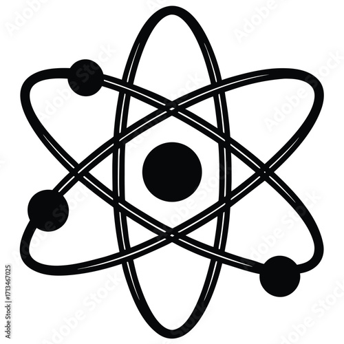 atom icon isolated on white background