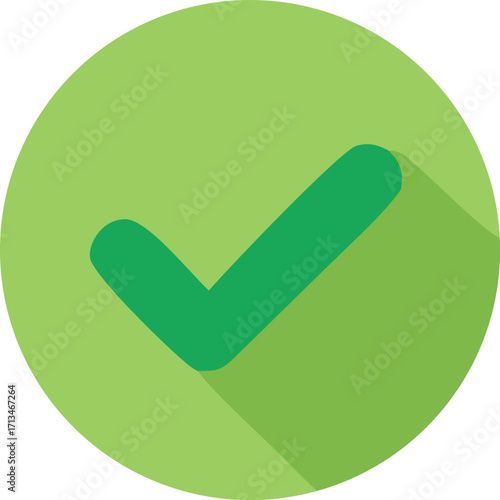Green check mark icon symbol completeness success approval done confirmation accepted verified good choice right answer