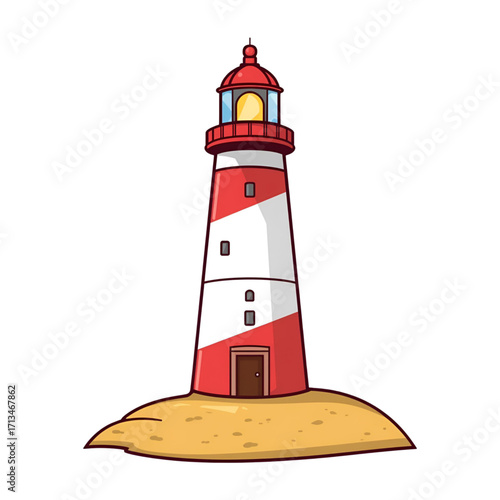 lighthouse isolated on white
