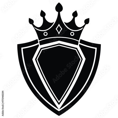 heraldic shield with crowns