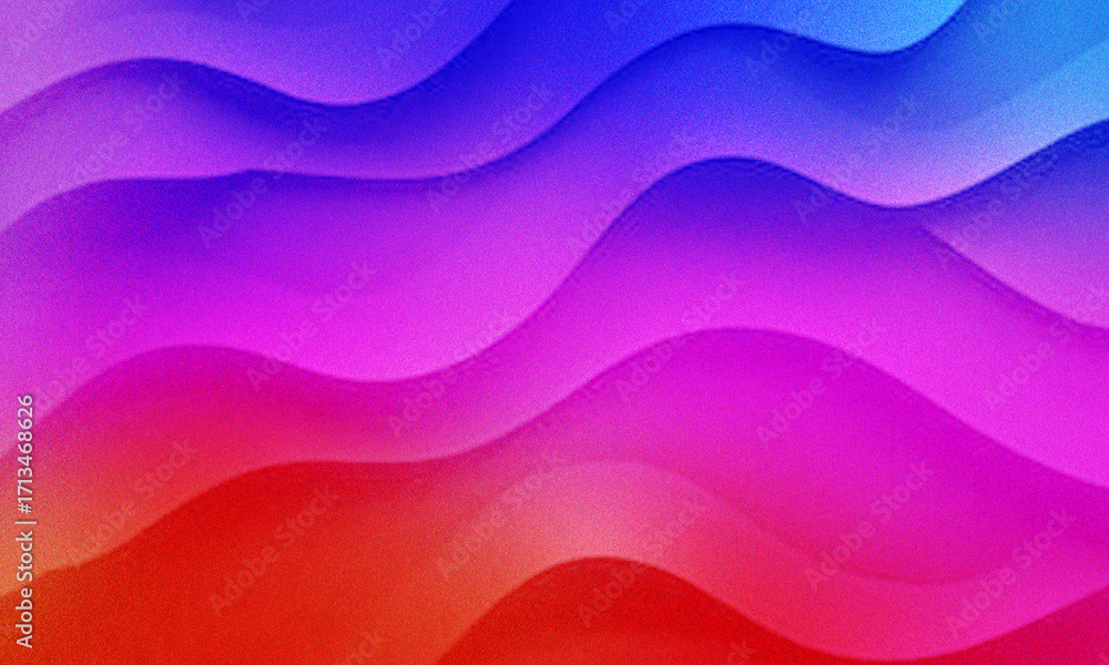 Obraz premium Abstract Gradient Waves of Blue Purple and Red Flowing Smoothly Across the Frame background