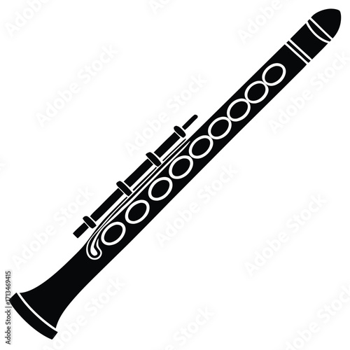 flute on white background