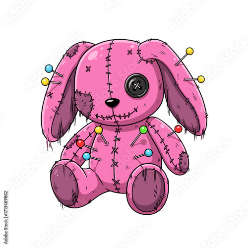 creepy bunny, halloween bunny, stitched bunny, spooky plush, haunted toy, scary bunny, gothic rabbit, voodoo doll, spooky stuffed animal, halloween plush, eerie bunny, scary toy, creepy doll, horror b
