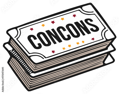 Stack of Coupons Tickets Pile Vector Illustration