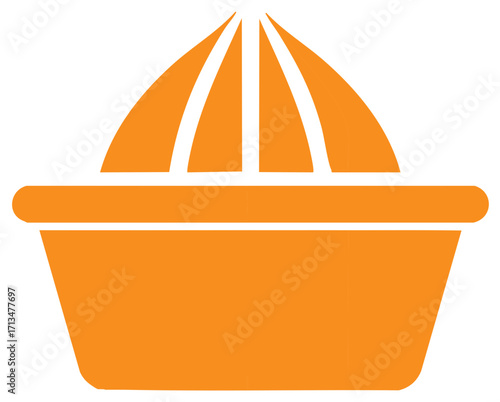 Orange citrus juicer in silhouette. Food and drink preparation concept.