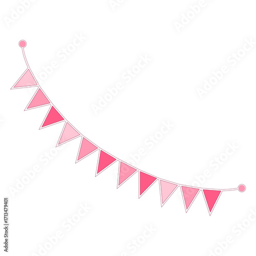 Pink Triangle Bunting Decoration 