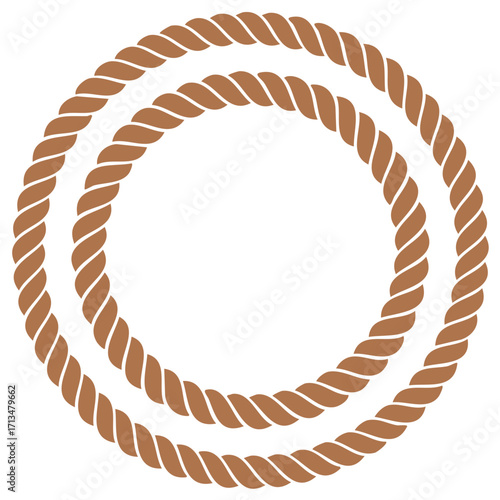 Coiled rope circles for design, craft, or background