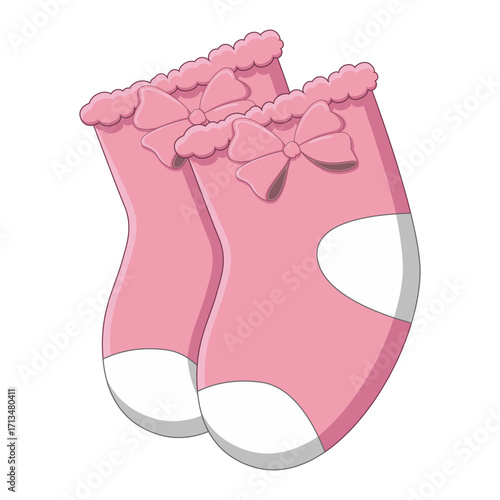 Adorable Pink Baby Socks with Bows