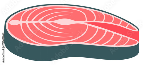 Salmon Steak Slice Seafood Protein Source Food Meat Healthy Eating Nutrition Culinary Preparation