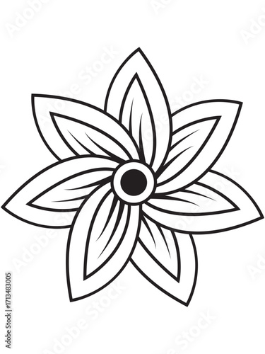 Flower Outline Illustration for Covering Book.