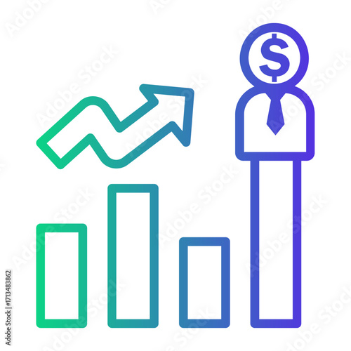 investor Line Gradient Icon