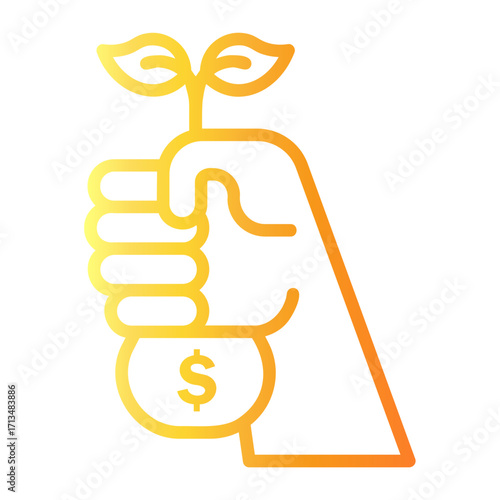investor Line Gradient Icon