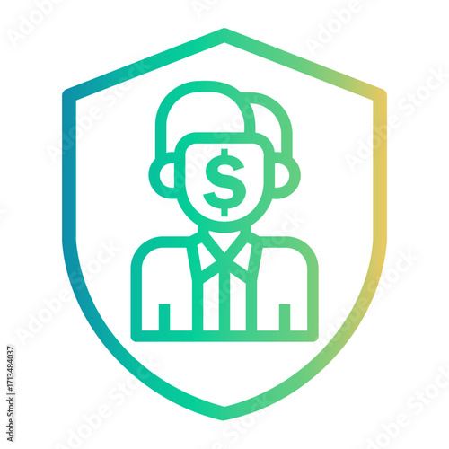 investor Line Gradient Icon