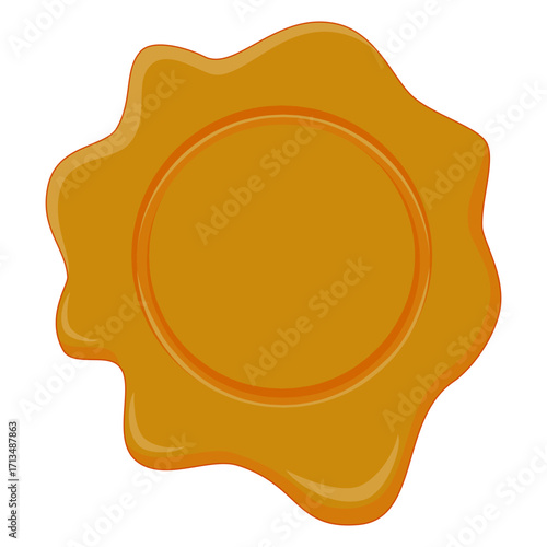 Golden Seal Wax Stamp Illustration