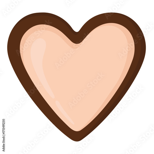 Heart shaped cookie representing love and affection