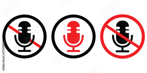 Audio and Music Icon Set – Microphone, Speaker, Headset, Equalizer, Play and Pause Symbols – Vector Illustration Collection