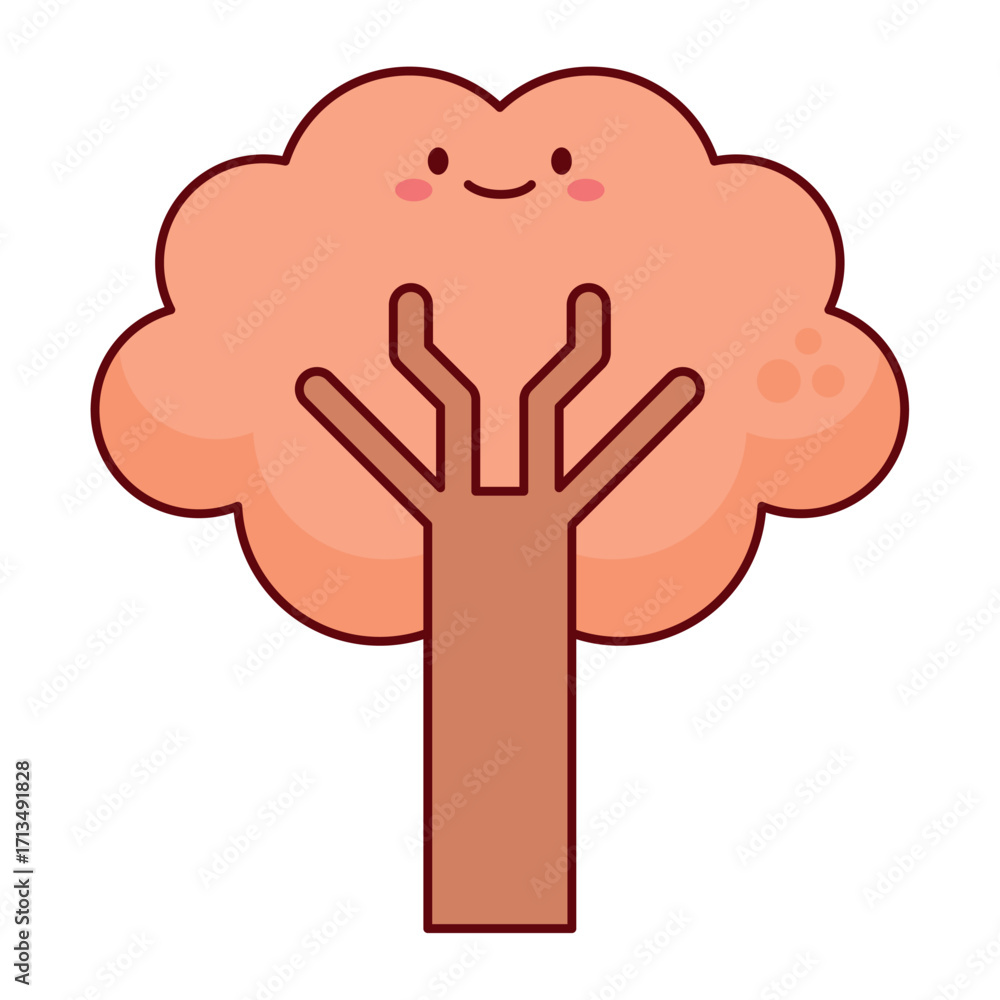 Obraz premium Flat Vector Tree Illustrations Nature 