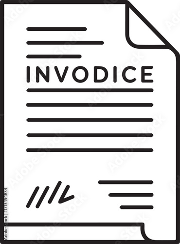 Streamlined invoice document for professional billing and accounting, simplify financial management with clear transactions and payment records