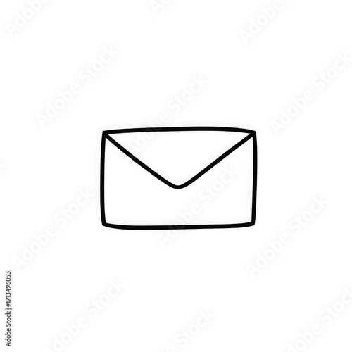 Line art mail icon with transparent background PNG and JPEG image for your business	