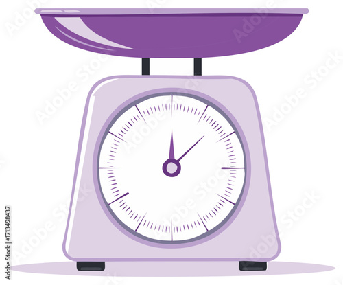 Illustration of a vintage kitchen scale.