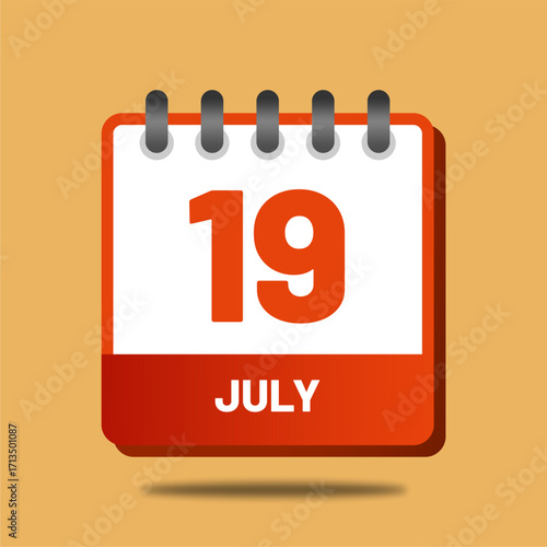 Red Fireworks Burst on July 19