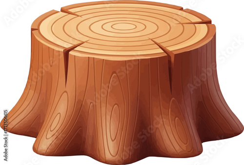 Cartoon 3D Tree Stump